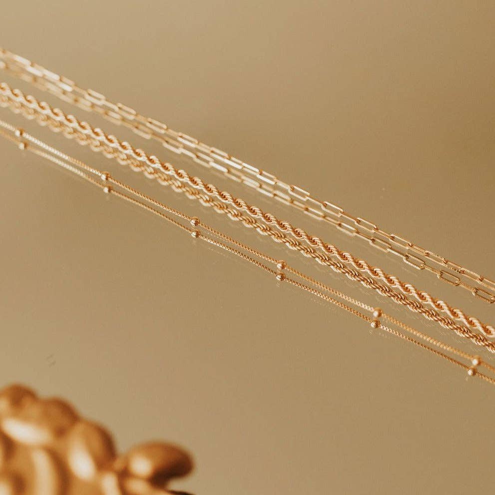 Mauve Jewelry Co. - Wholesale Link & Chain Necklace - Madeline Gold Filled Paperclip Necklace7