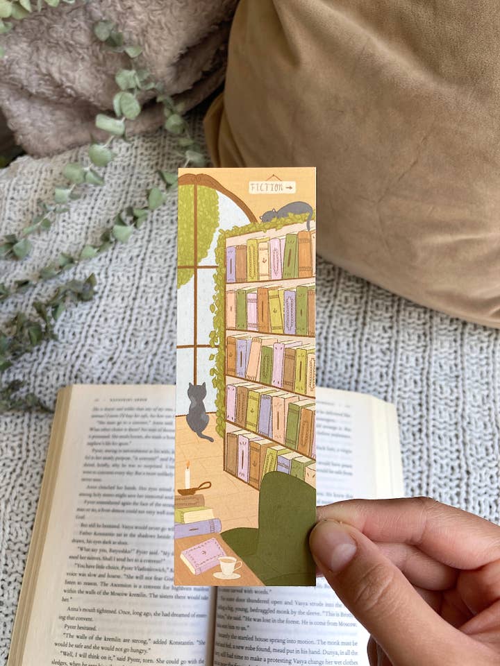 Library Bookmark with Cats for wholesale by Tales and Pages Shop