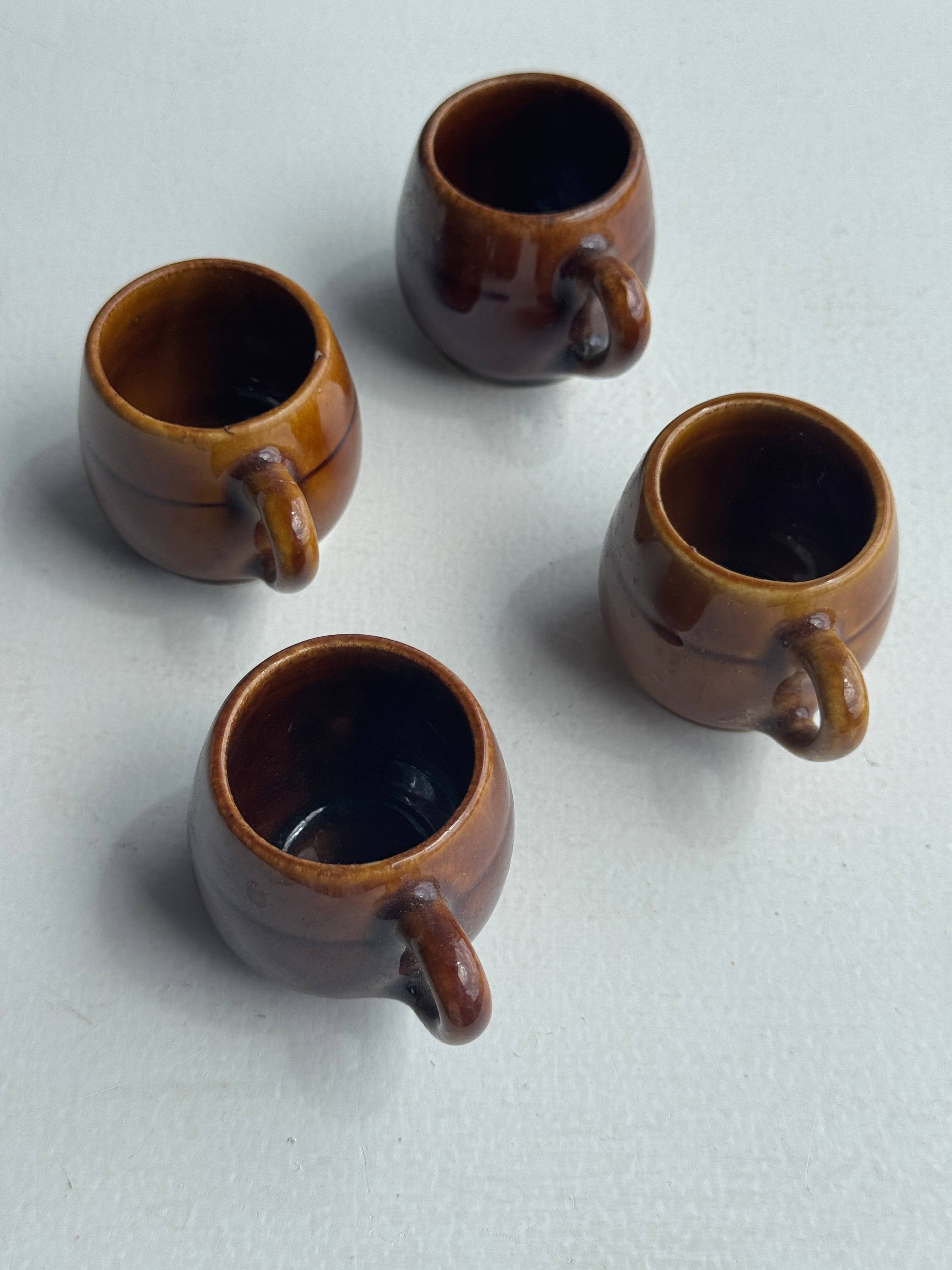 Office Objets – wholesale Coffee mug – Set of 4 mini glazed ceramic cups3