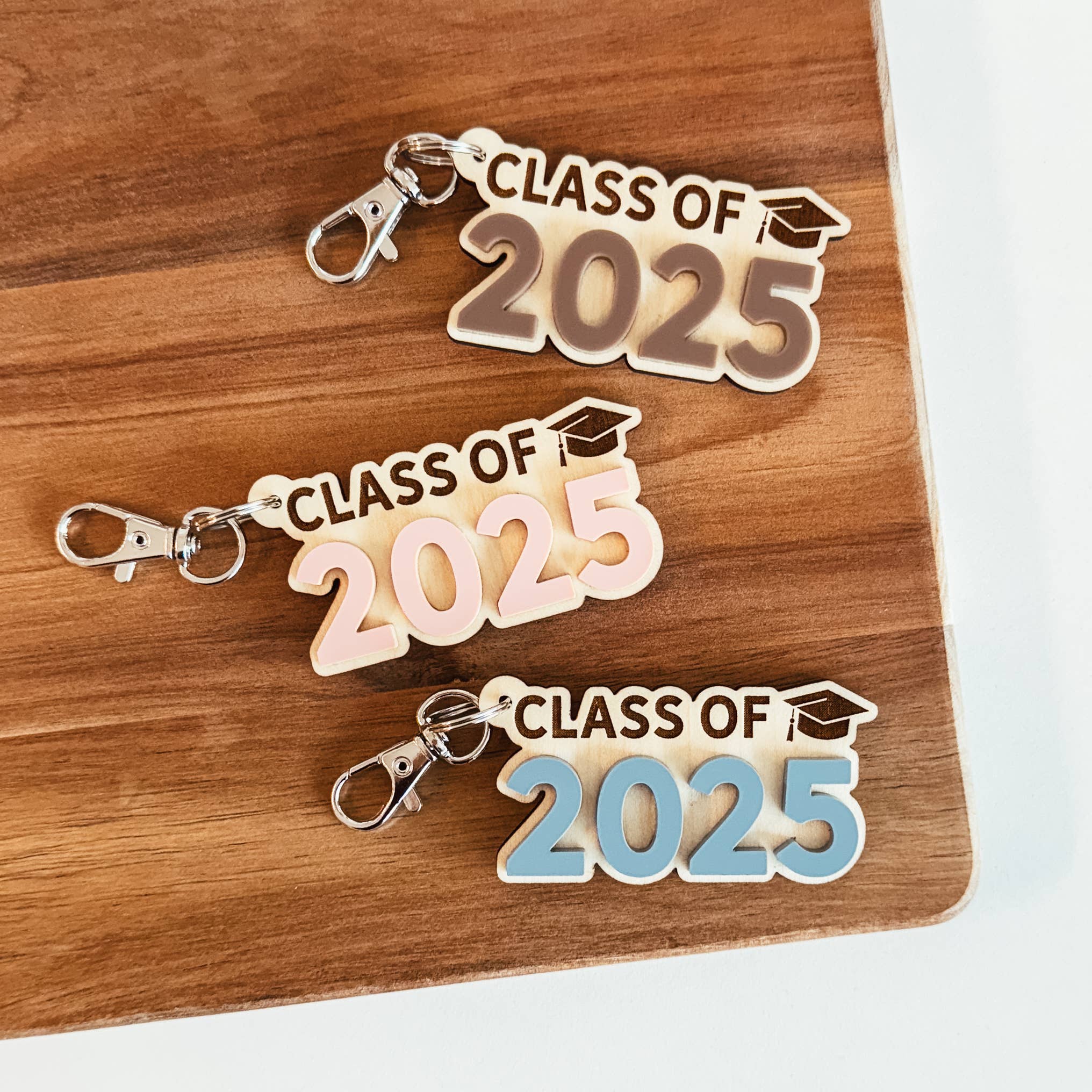 Knotty Design Co. - Wholesale Keychain - Unisex - Class of 2025 Wood And Acrylic Keychain1