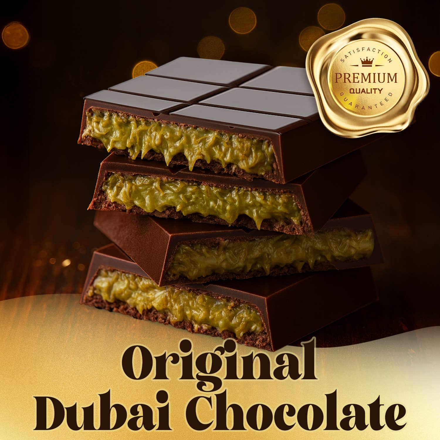 Ceres Gourmet - Wholesale Chocolate Bar -  7 oz Dark Dubai Chocolate Pistachio Bar & Gift-Ready Pack3