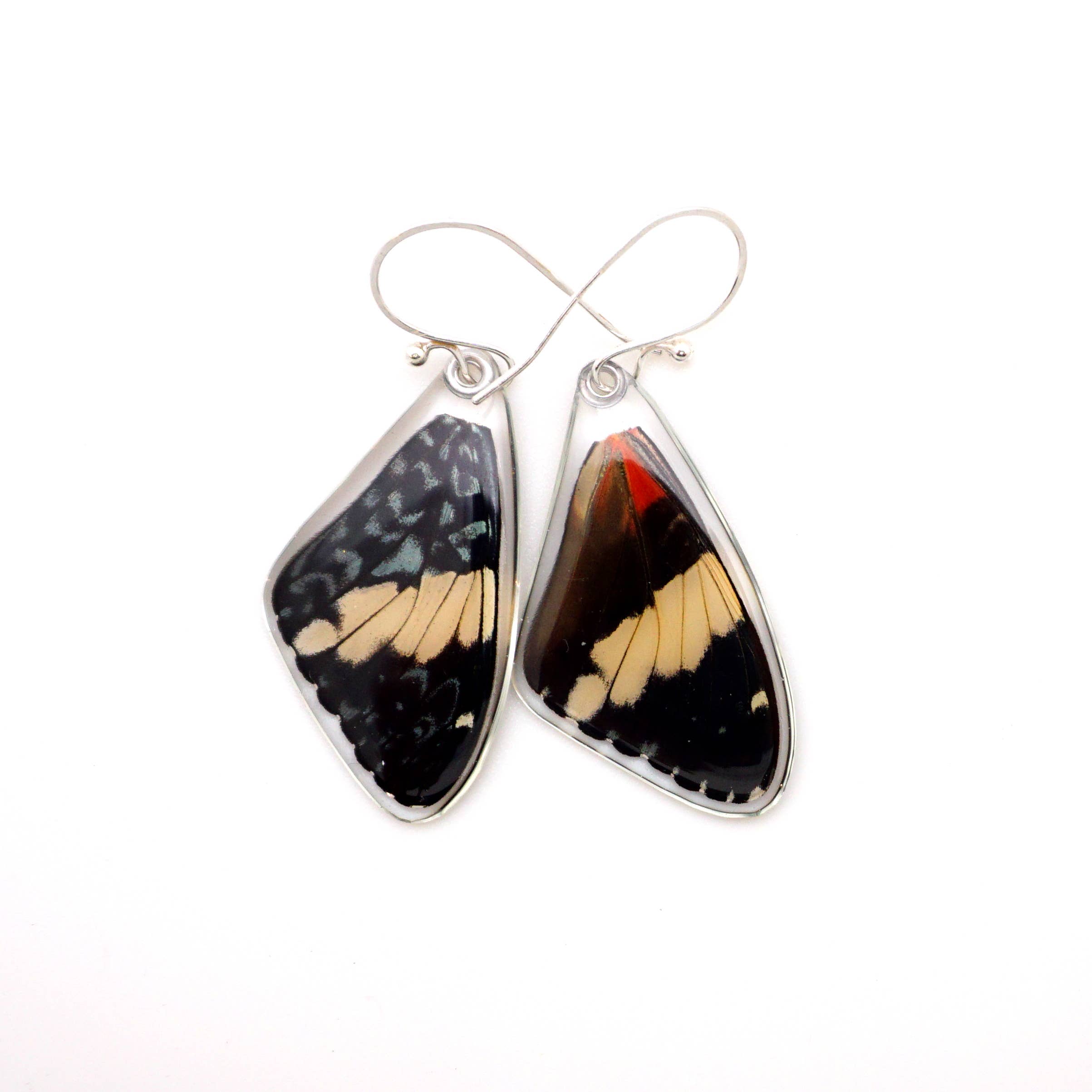 Wingstitution - Wholesale Dangle Earrings - 0580 Butterfly Earrings, Red Cracker, Top2