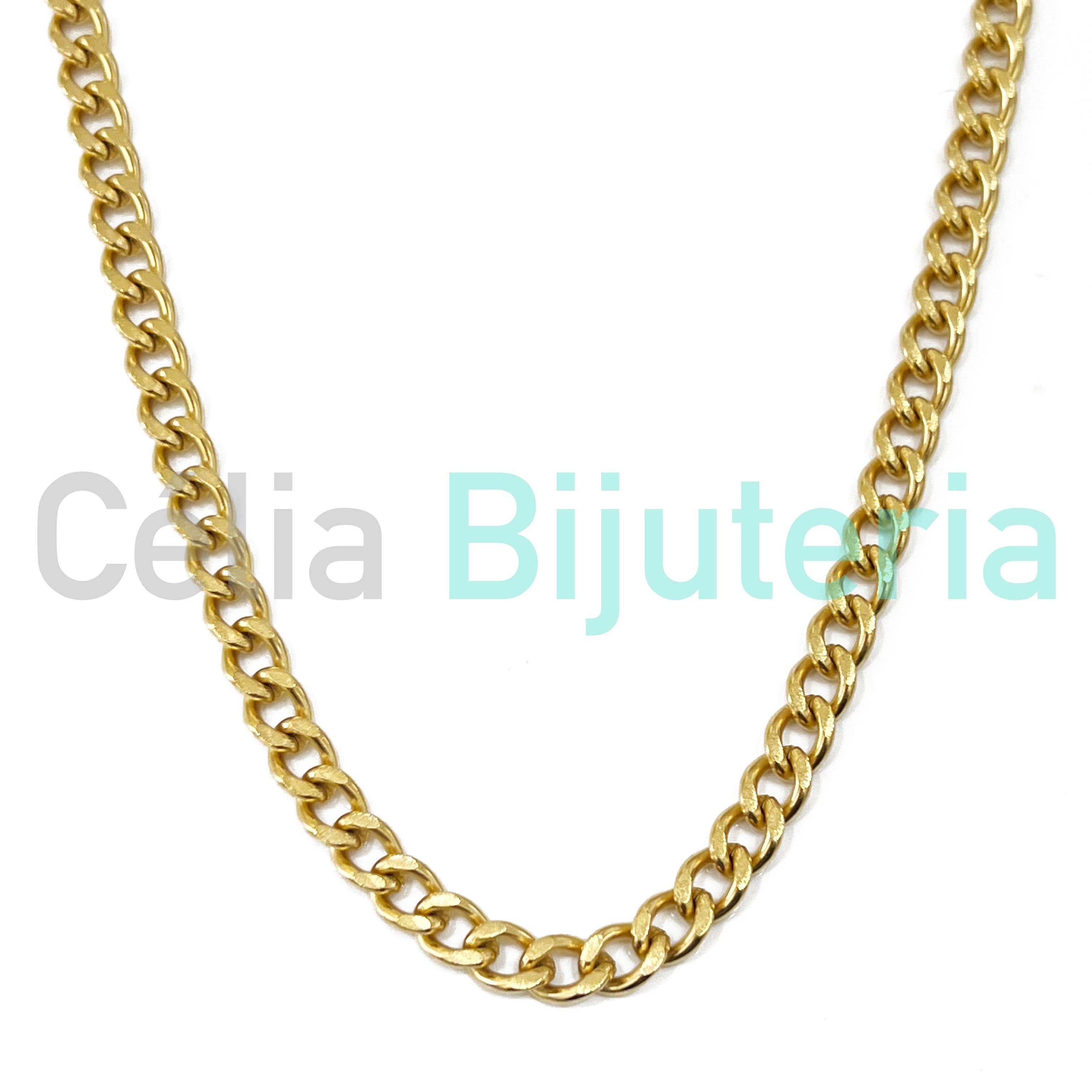 Celli Biju - Vendita all'ingrosso Collane a catena e maglie - Collana in Acciaio Semplice - 6mm1