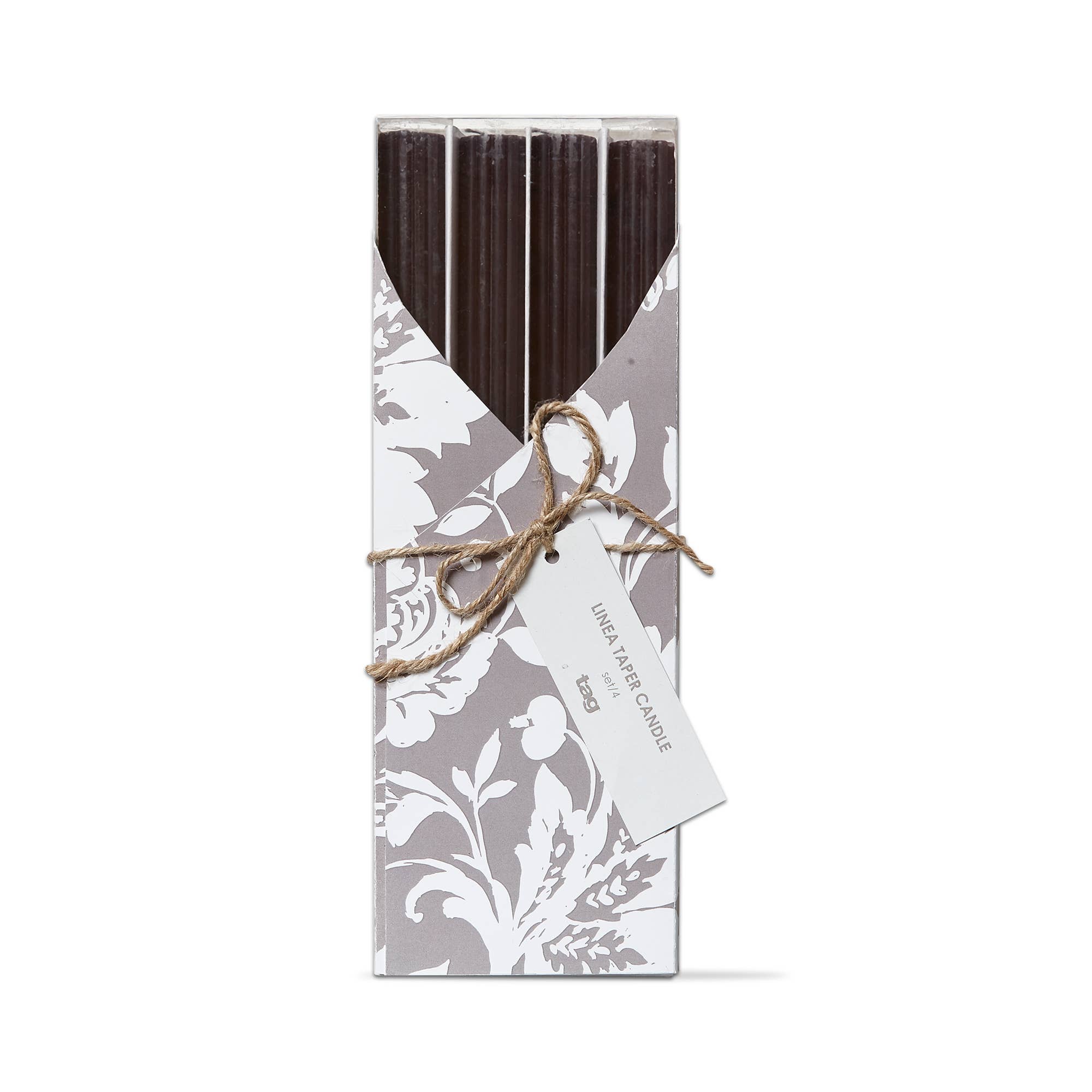 tag - Wholesale Tapered Candle/Candlestick - Linea Taper Candle Set of 4 Black Paraffin