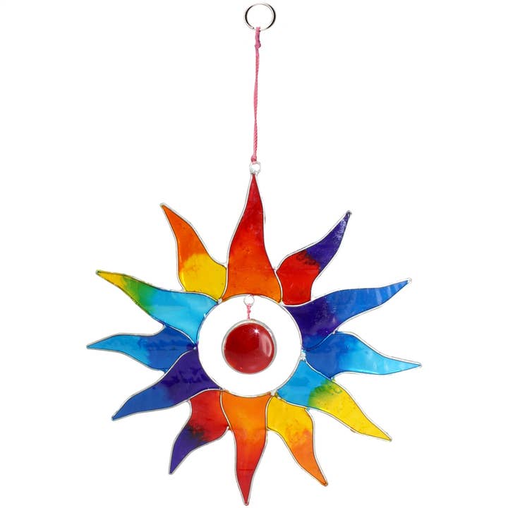Rainbow Sun Nugget Suncatcher - PTS144 for wholesale by World Buyers