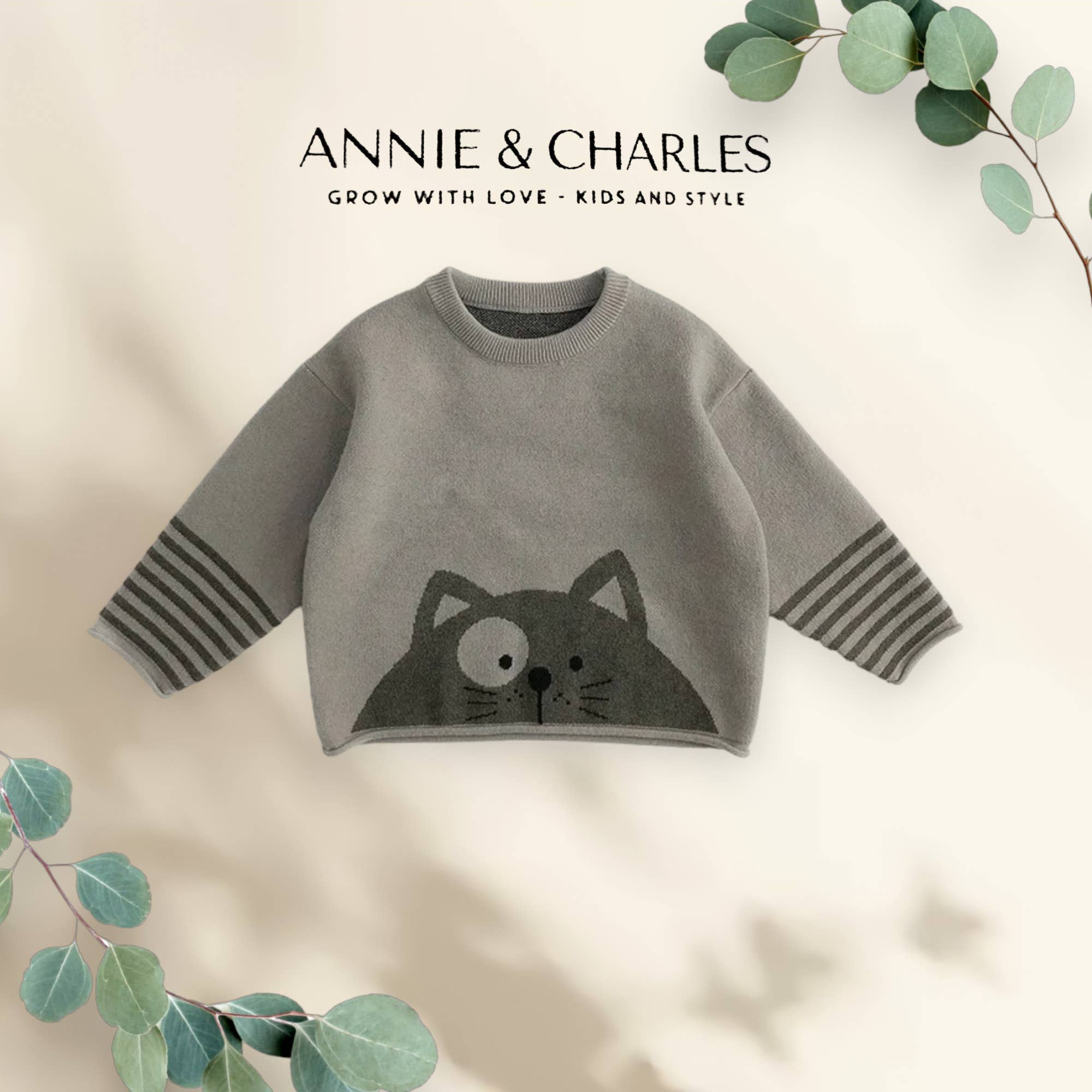 Annie & Charles - Wholesale Gebreide trui - Kinderen - Annie & Charles® ELAIN katoenen gebreide trui met drie patronen5