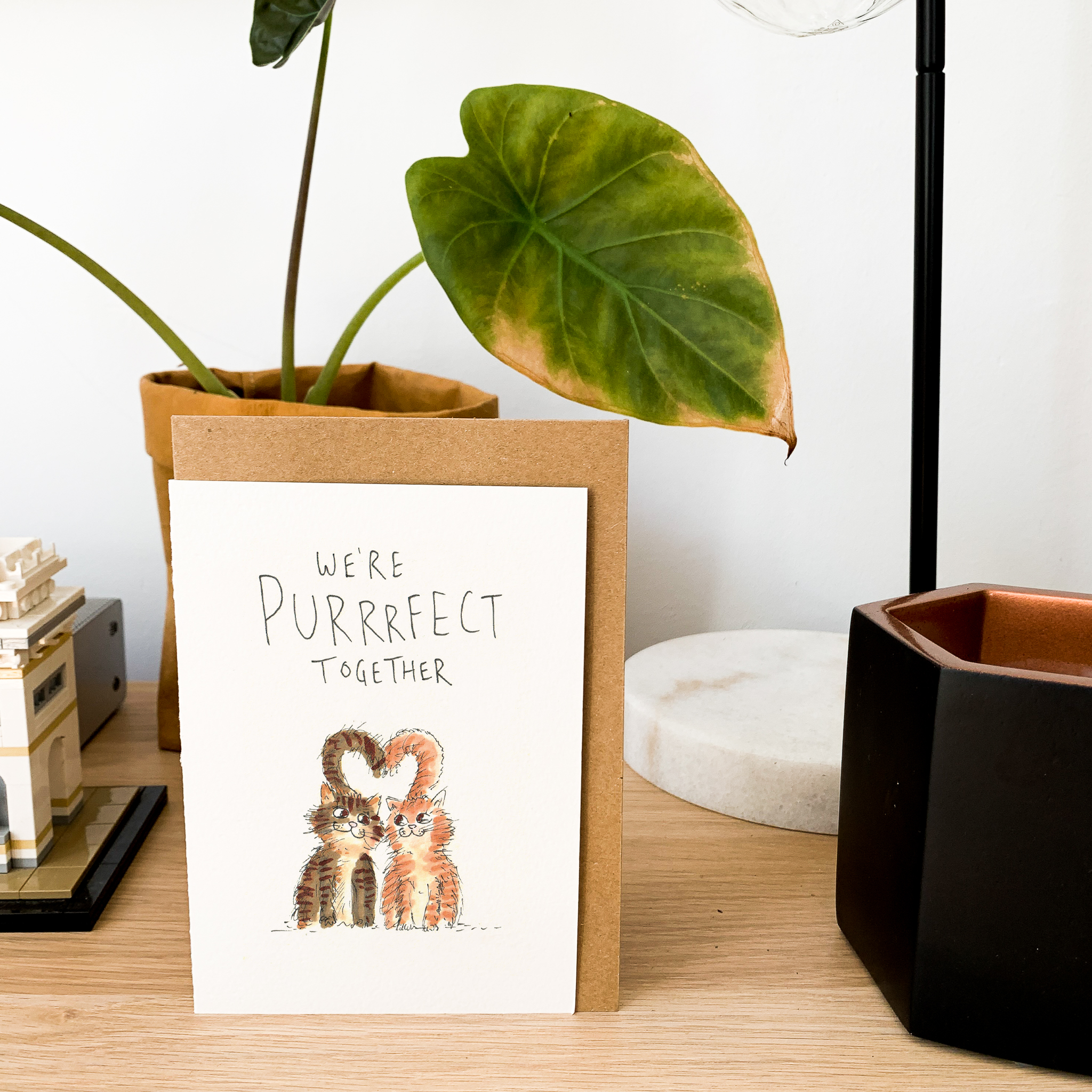 Well Drawn - Wholesale Love Card - We're Purrrfect Together7