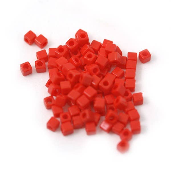 10 g Miyuki Cube perler 1,8 mm opak rød SB18-408 for engroshandel hos Fais-le toi-même