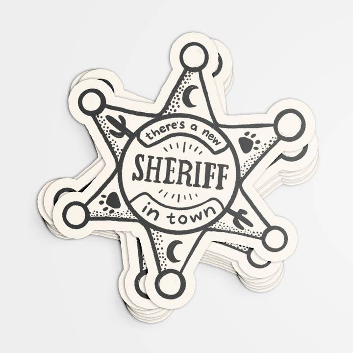 Shop Good - Wholesale Sticker - New Sheriff In Town Western Sticker0
