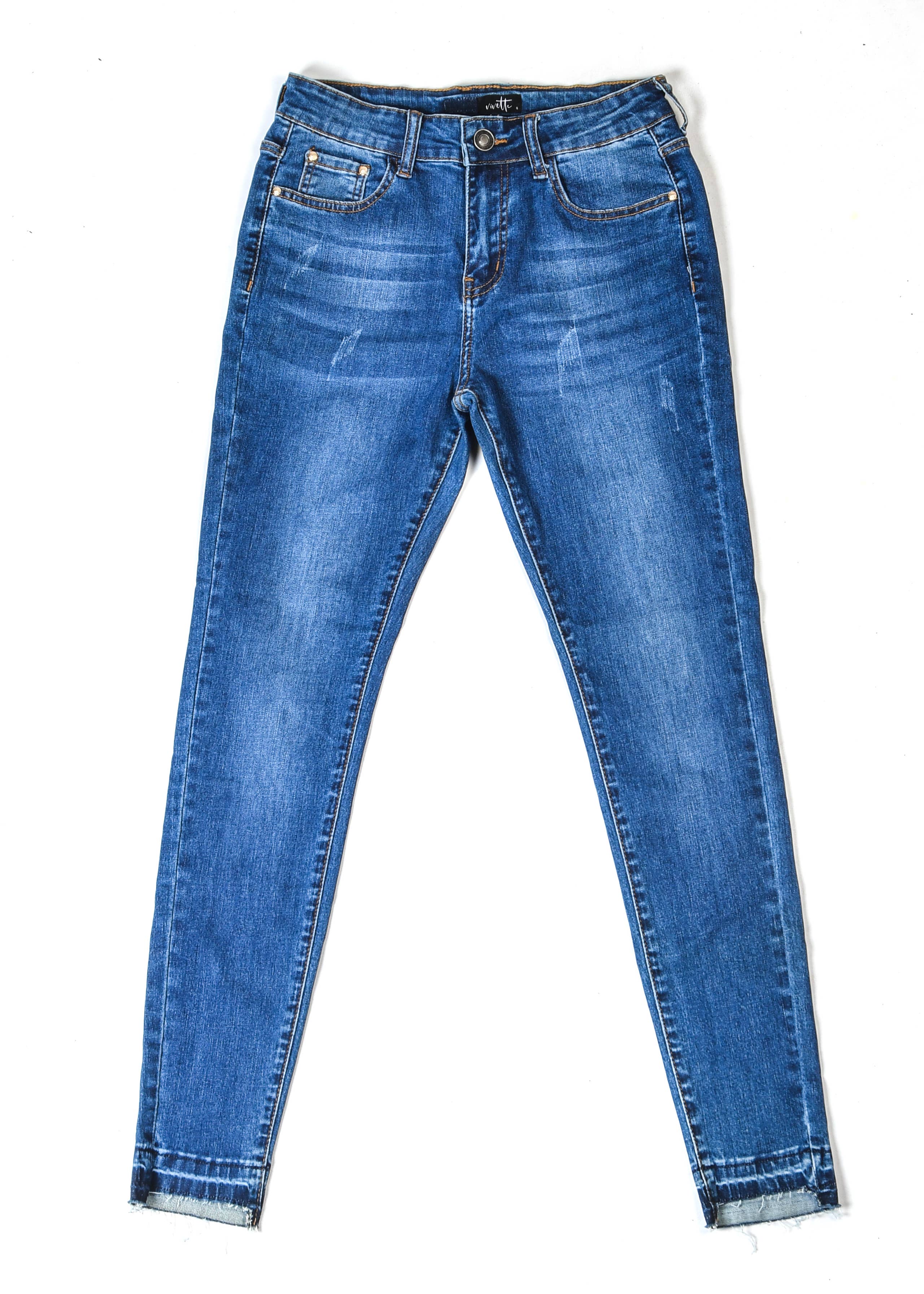Vivette Apparel - Wholesale Jeans - Women's - Denim Released Hem Skinnies6