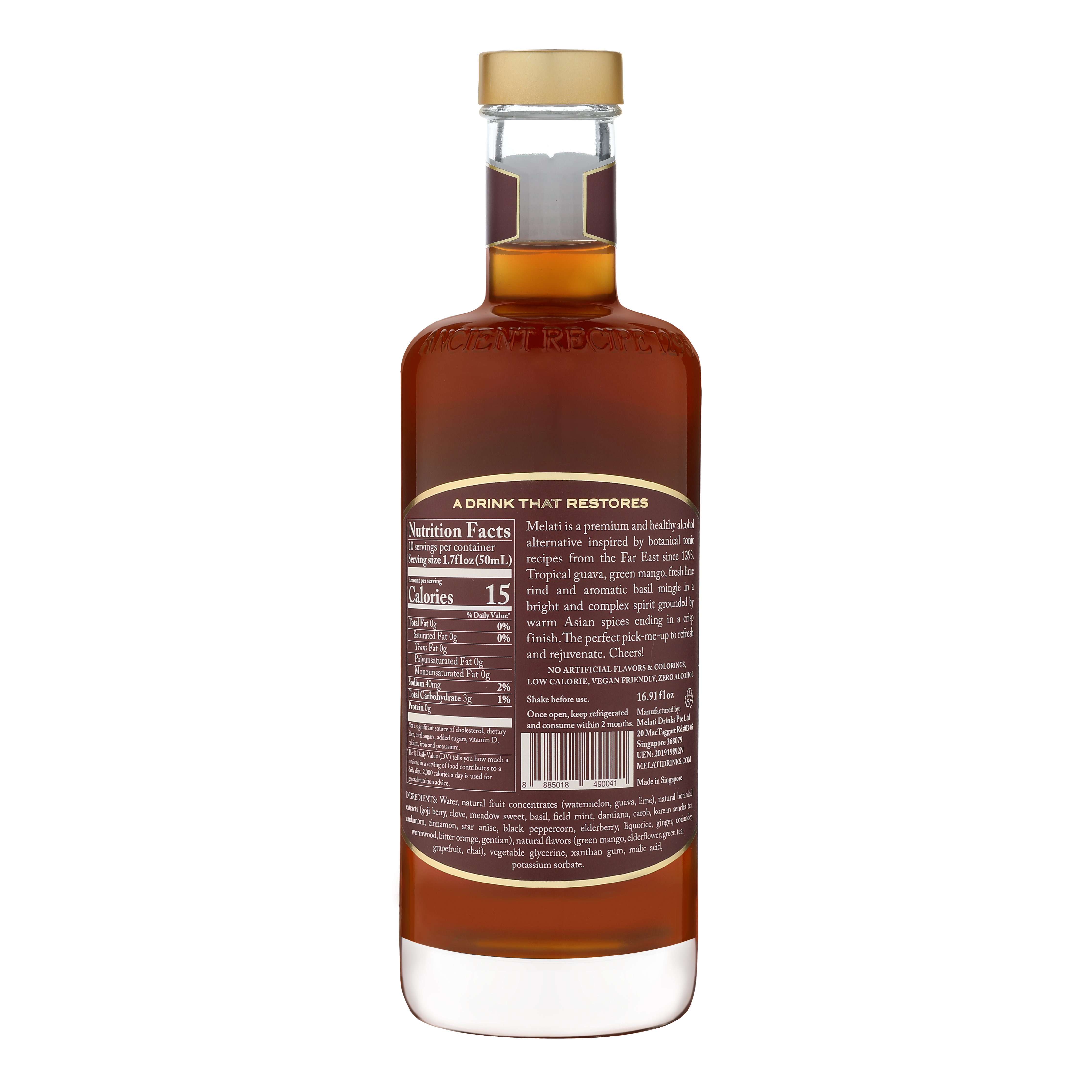 Melati Drinks - Wholesale Non-Alcoholic Spirits/Wine/Beer - Melati Fresh Zero-Alcohol Botanical Spirit (no gift box)1