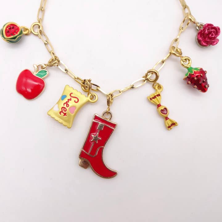KIKICHIC - Wholesale Individual Charm/Pendant - Red Rose Flower Charm3