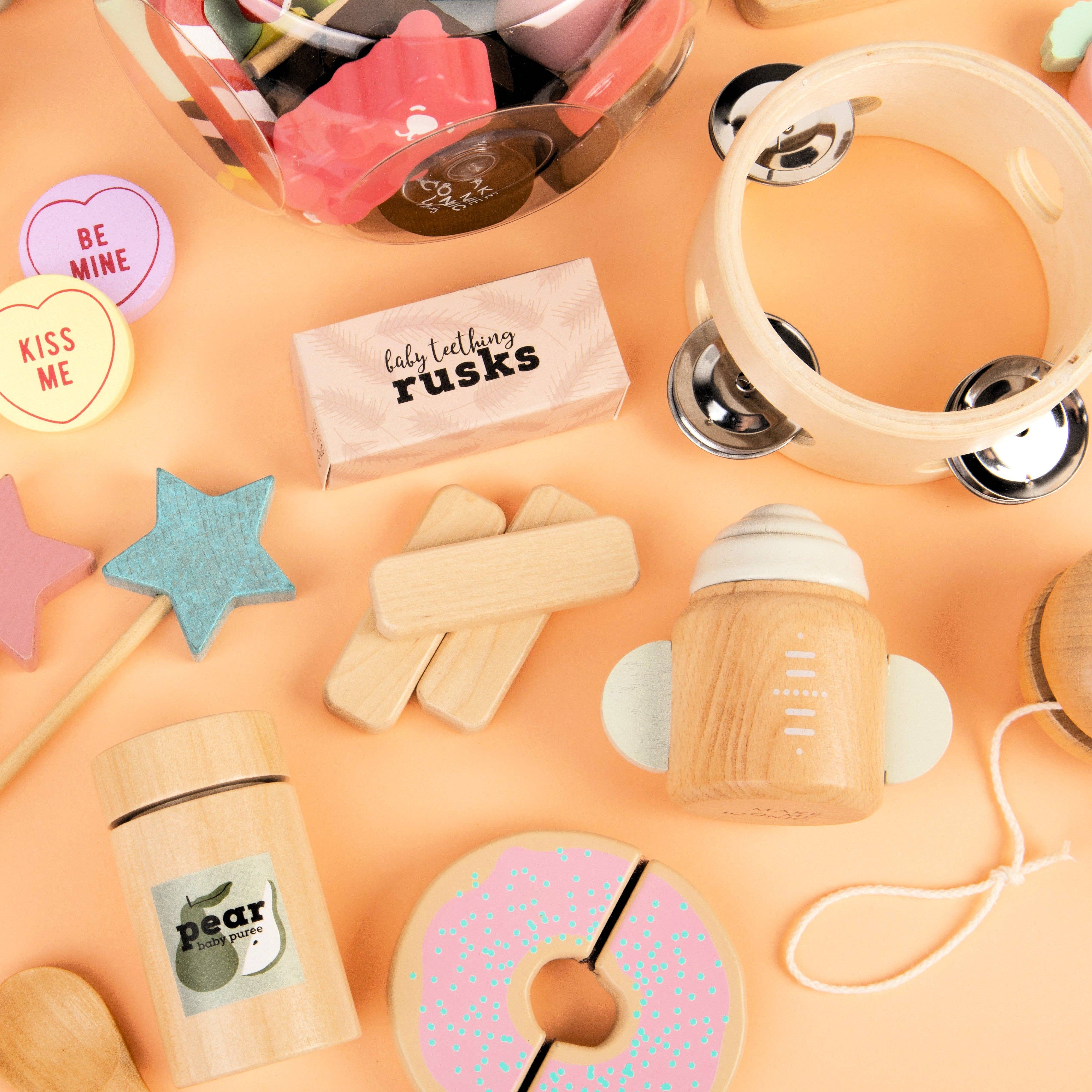 Make Me Iconic - Wholesale Wood Toy - Kids - WOODEN TOY -  LOOSE CHANGE DOLL FEEDING PEAR PUREE7