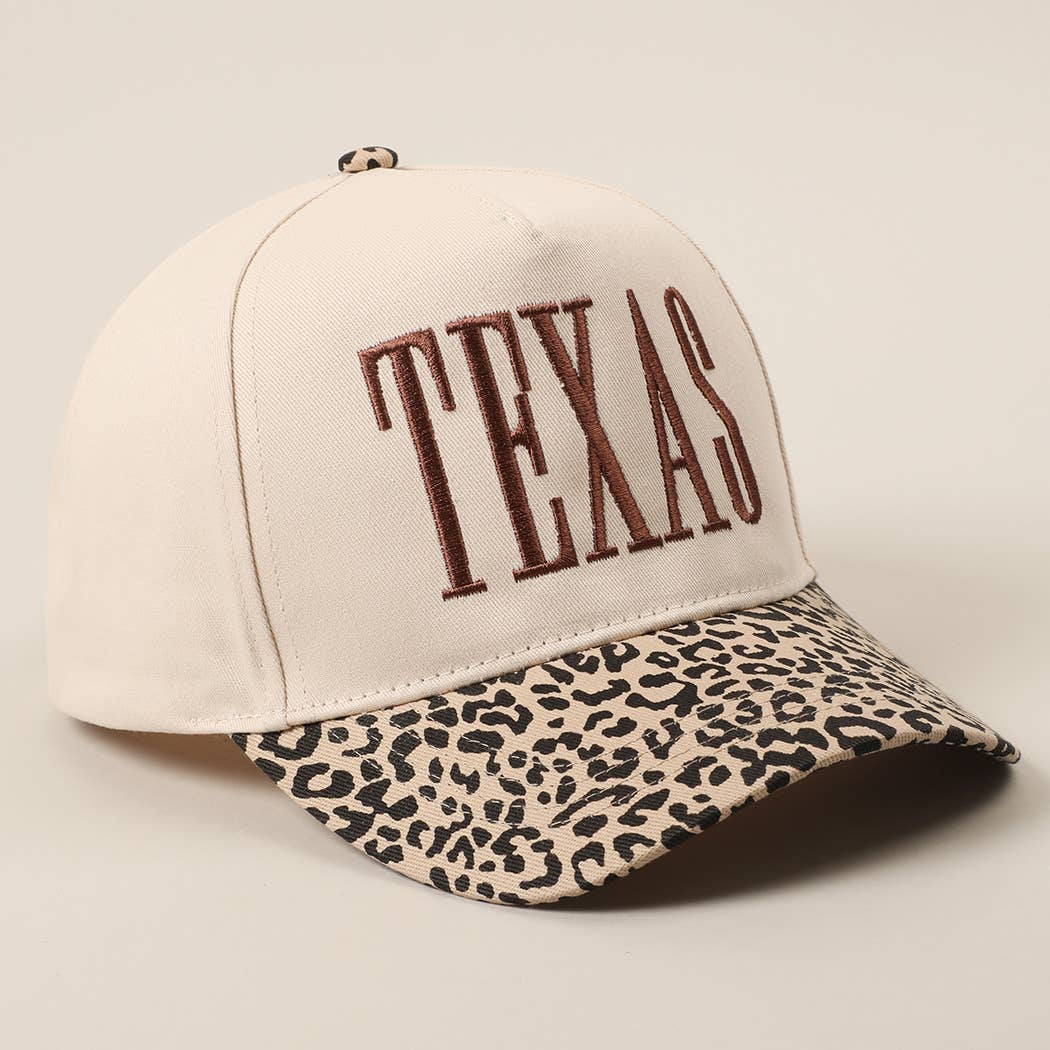 Fashion City - Wholesale Trucker Hat - Unisex - TEXAS Embroidery Leopard Two-Tone Trucker Hat9