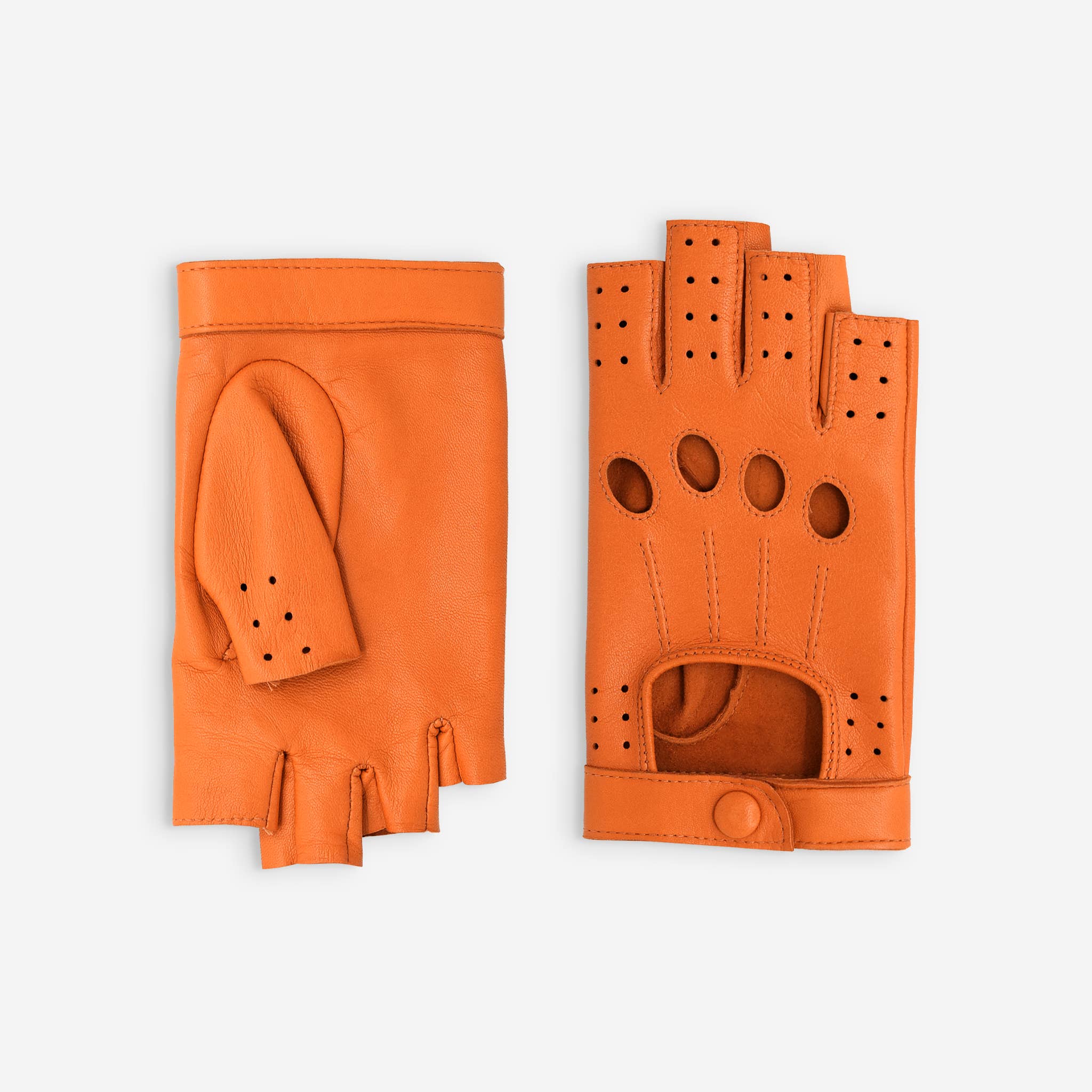 Glove Story - Vendita all'ingrosso Guanti - Donna - Mezzi guanti guida pelle agnello 3 cuciture – 21571NF