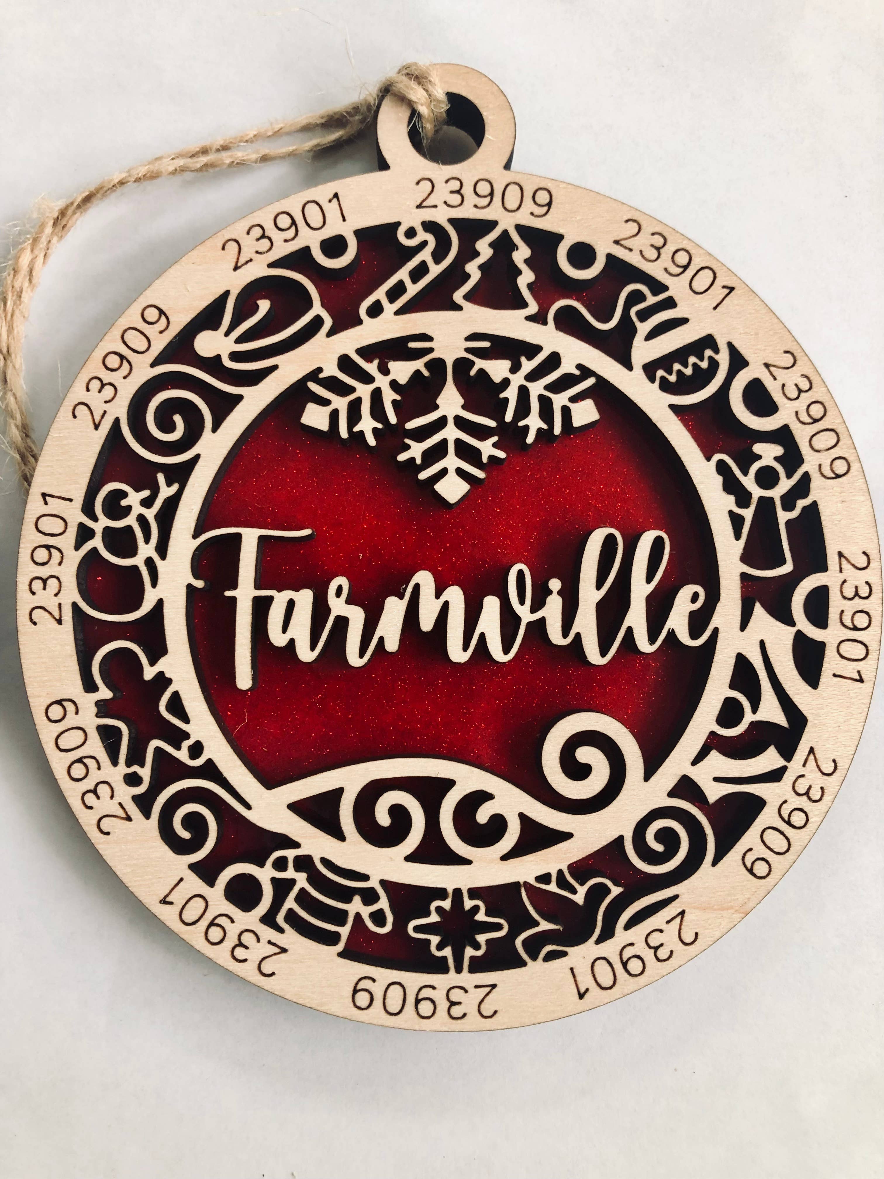 Rag Crazy Creates - Wholesale Ornament - Custom Hometown Zip Code Ornaments5