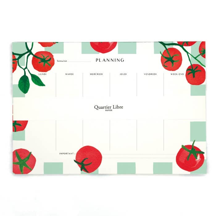 Quartier Libre Papier - Wholesale Notepad - Tomato Planning Free Quarter0