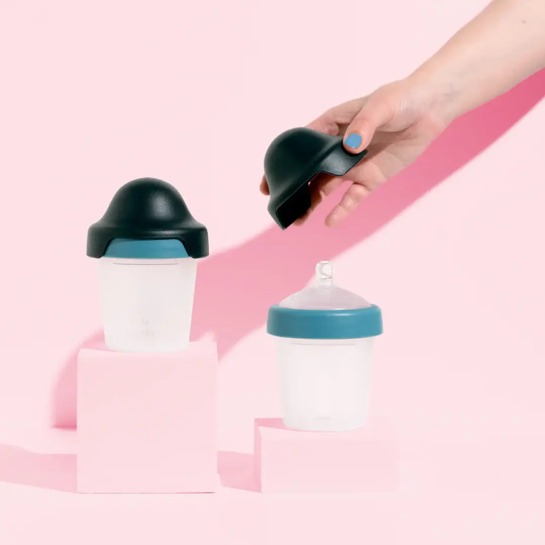 Little Stackers - Venta al por mayor Biberones - Pack de dos biberones de 180 ml verde/negro0