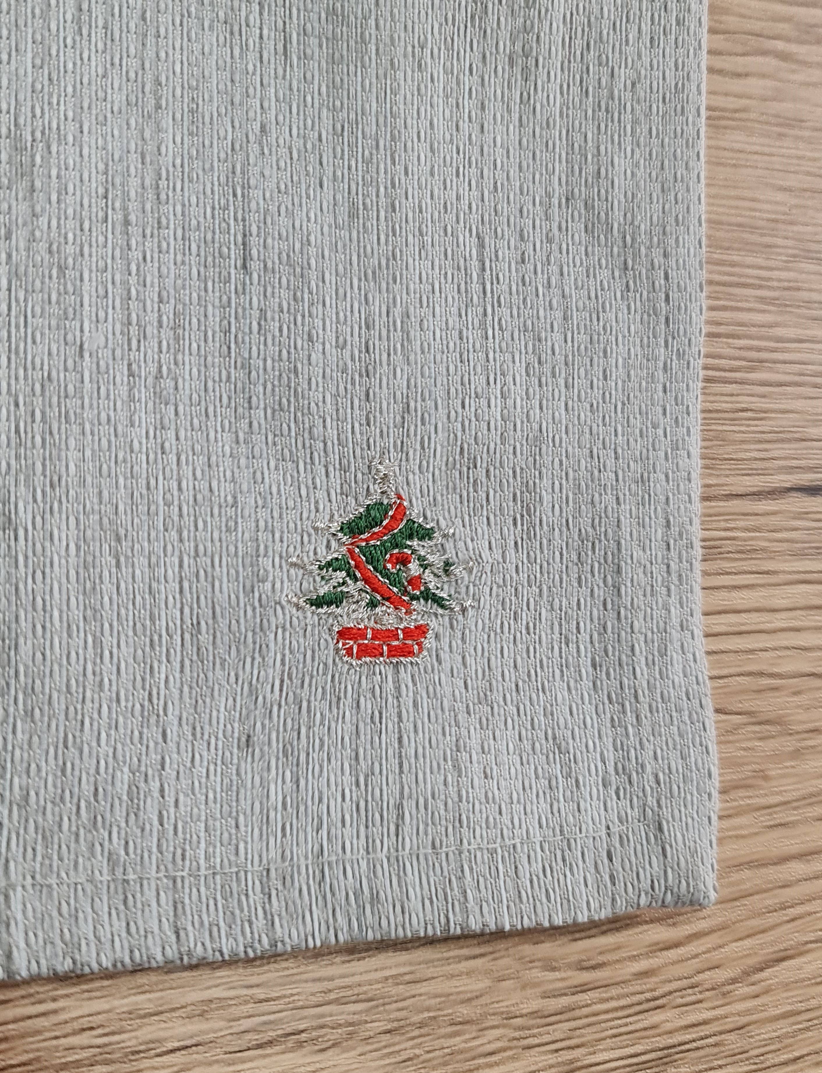 Lunaria Lab - Wholesale Dinner & Cloth Napkin - Embroidered Gray Cotton Blend Napkins Classic model3