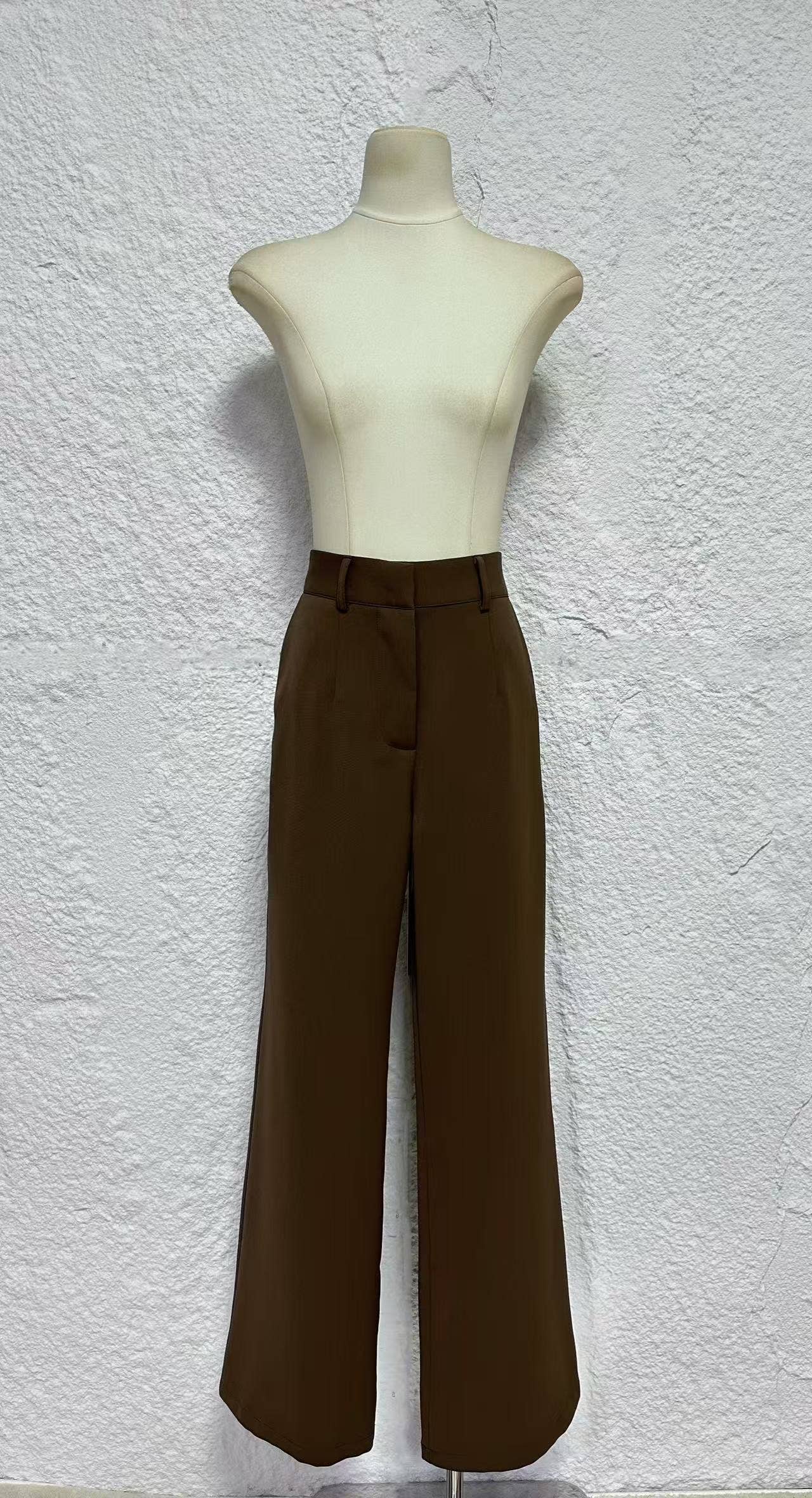 Frime - Venta al por mayor Pantalones - Mujer - Pantalón recto fluido9