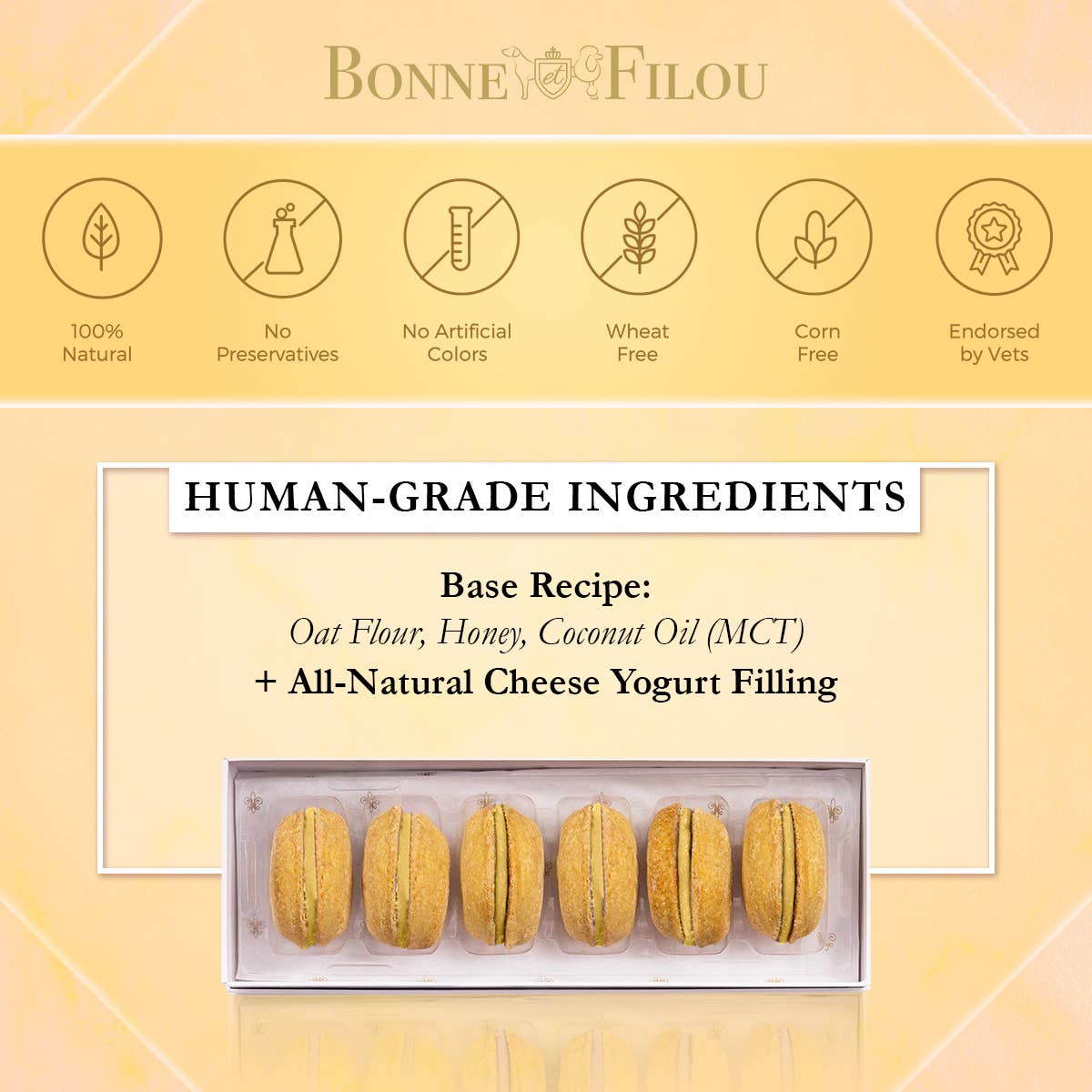 Bonne et Filou - Vente Friandises – chien - Macarons pour chiens | Cadeaux pour chiens (lot de 3)27