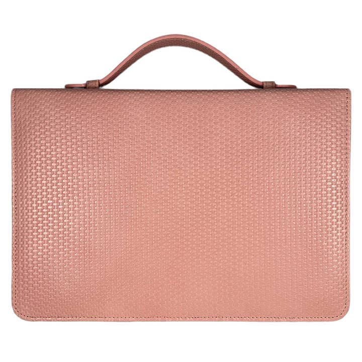 Magnolia - Wholesale Bible Cover - White Dove Bible Case Weave Love Pink X-Large