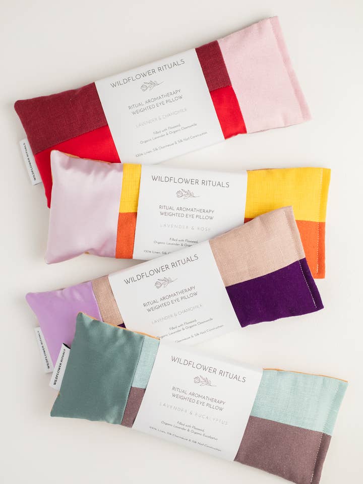 Cuscino per occhi con aromaterapia - Eucalipto e Lavanda per la vendita all'ingrosso da parte di Wildflower Rituals