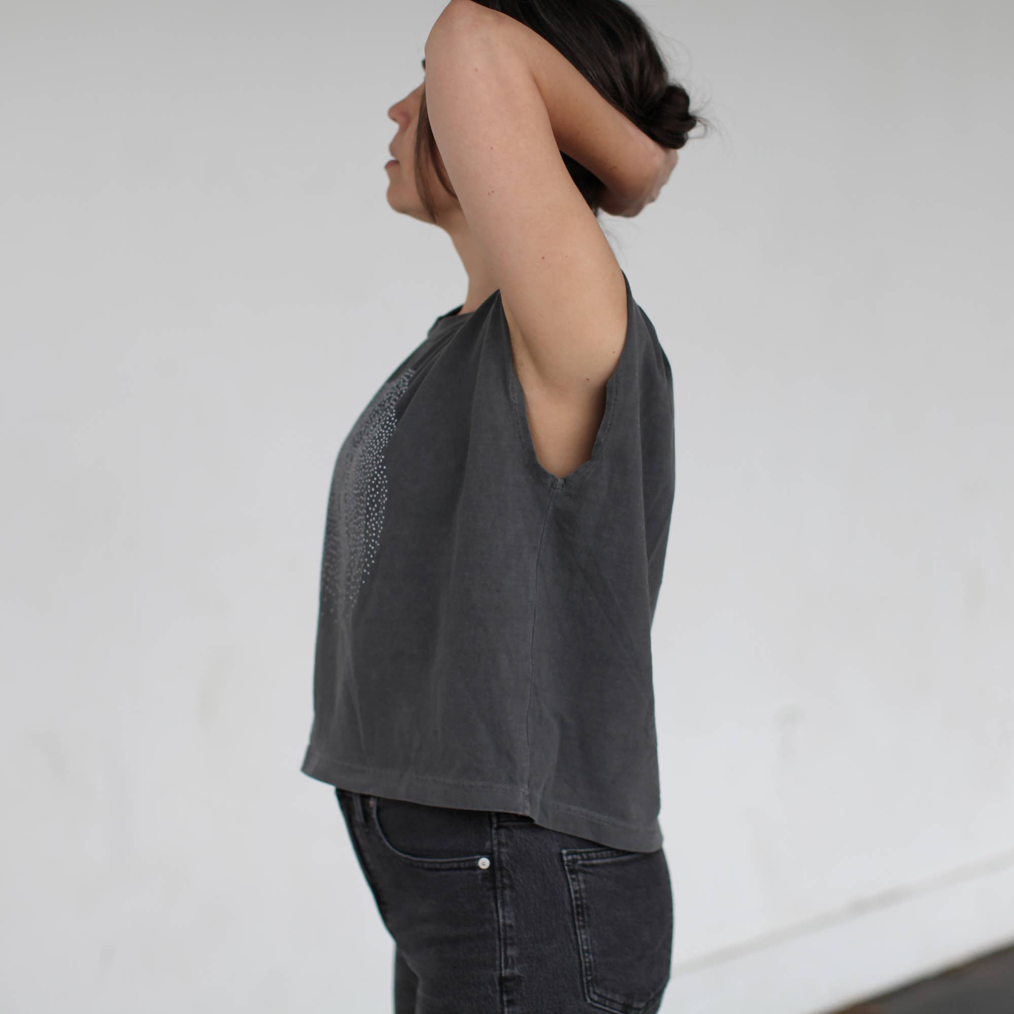 Blackbird Supply Co. - Wholesale Tank Top - Women's - Snow Globe Full Moon Womens 100% Cotton Muscle Tank Black3