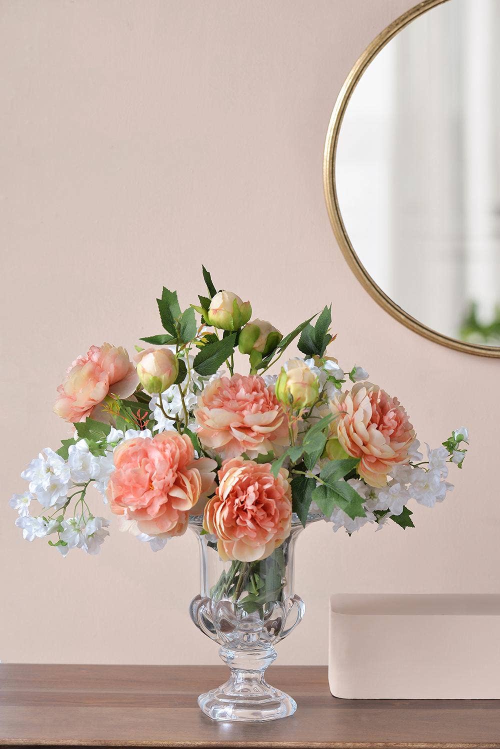 A&B Home Group Inc. - Wholesale Artificial Flowers - 37x12x4" Coral Peony Elegance Bouquet5