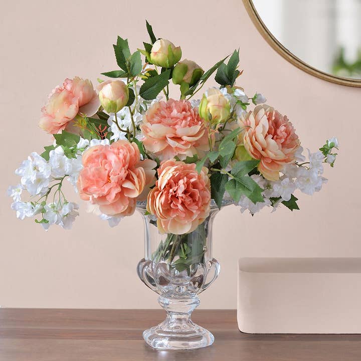 A&B Home Group Inc. - Wholesale Artificial flowers - 37x12x4" Coral Peony Elegance Bouquet5