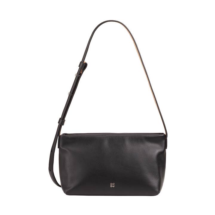 dudu – wholesale Shoulder bag – women's – Dudu Small Women'S Leather Shoulder Bag Zipped Black Rose0