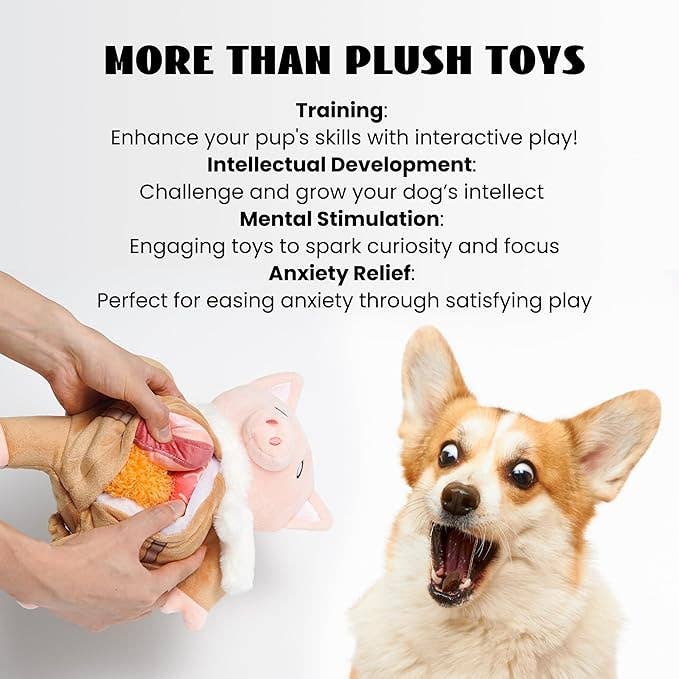 Nocciola - Vente Peluche – chien - Nocciola Jouets d'enrichissement Puzzle Cochon Amusant 9-en-14