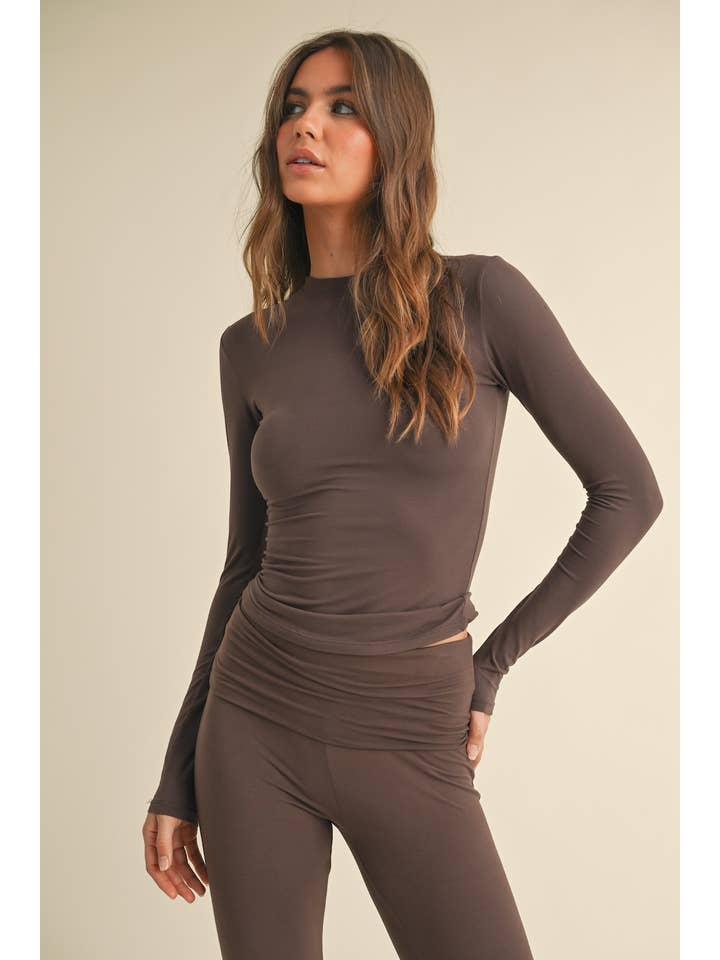 KIMBERLY C - Wholesale Lounge Top - Women's - Soft Knit Jersey Long Sleeve Tee55