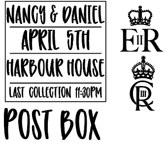 WinsterCreations™ - Wholesale DIY Craft Kit - Personalised DIY Post Box Vinyl For Wedding  - Vinyl Only - No Post Box Is Included0