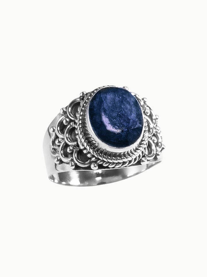 Sivalya Raw Sapphire Statement Ring - Royalty for wholesale by Sivalya