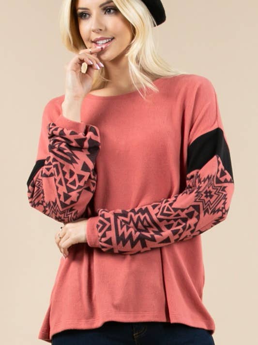 KC033-AMELIA AZTEC PRINT COLOR BLOCK HACCI TOP and other Purchase Wholesale aztec sweater. Free Returns & Net 60 Terms on Faire trending on Faire.
