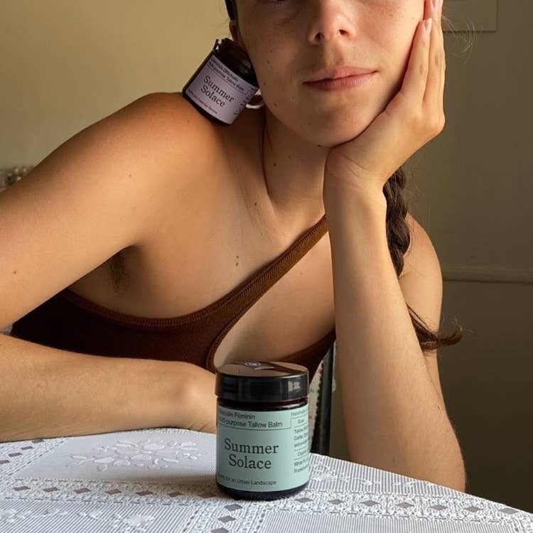 SUMMER SOLACE- Regenerative Tallow Beauty - Wholesale Anti-Aging Moisturizer - Masculin Féminin Balm – Patchouli & Hinoki, 50mL9