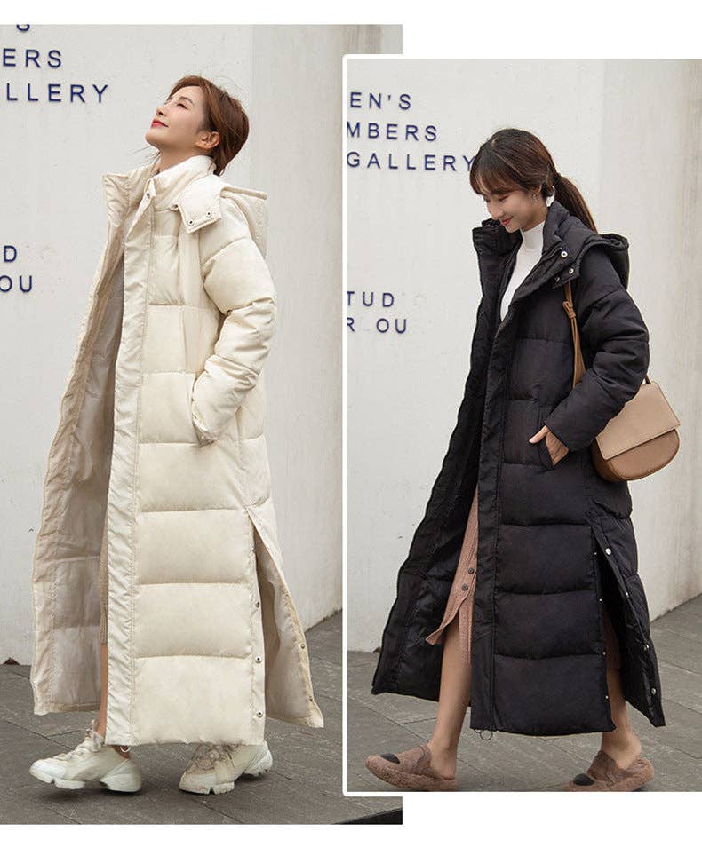 Marayn - Vente Doudoune – femme - Manteau Long Matelassé Chic et Chaud Polyvalent 202425