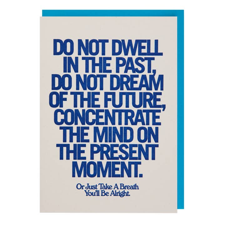 Non Rimuginare | Ben Detto - Biglietto di Auguri per la vendita all'ingrosso da parte di Archivist Gallery | United States