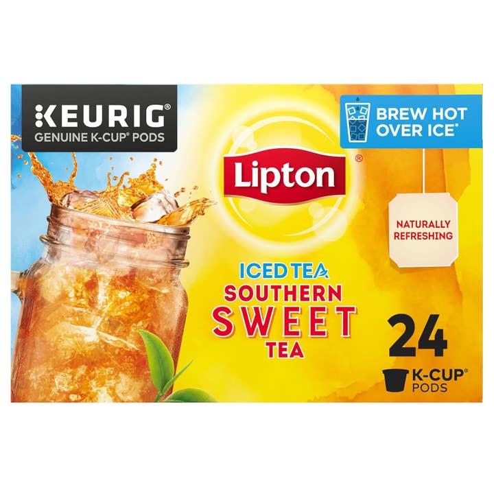 Lipton & TAZO - Wholesale Iced Tea - Lipton Iced Tea K-Cups, Southern Sweet Black Tea, 24 Count