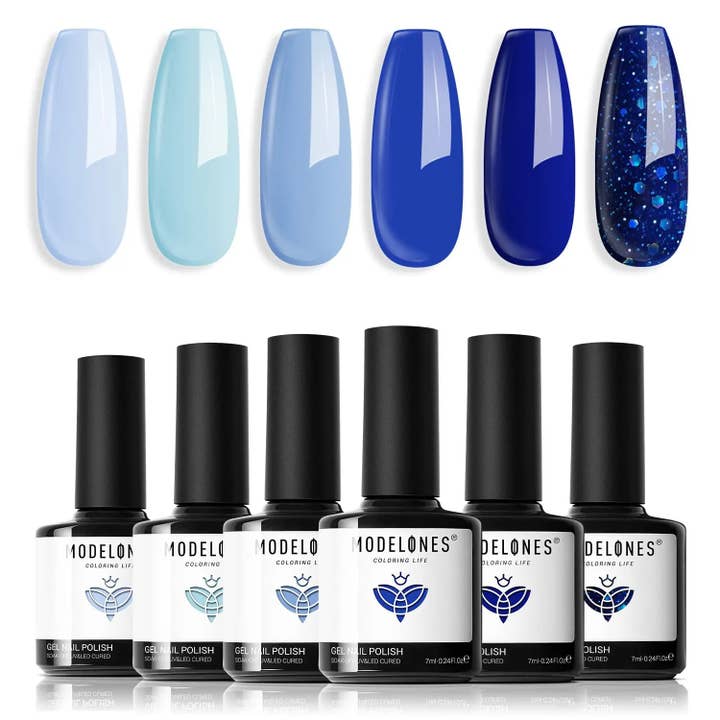 Modelones - Wholesale Nail Polish Set - Ocean Express - 6 Shades Gel Nail Polish Set