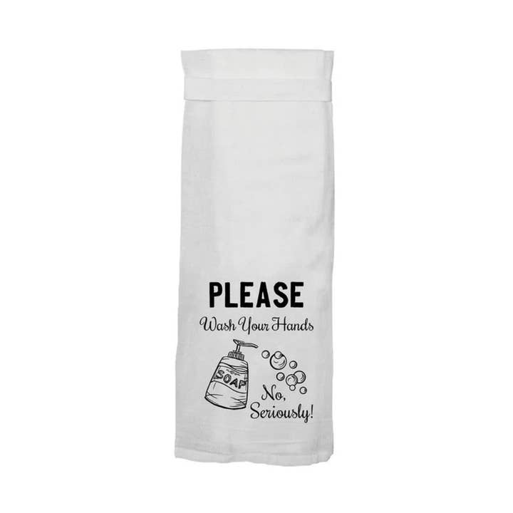 Please Wash Your Hands Tea Towel for wholesale by Pink Peacock Gifts