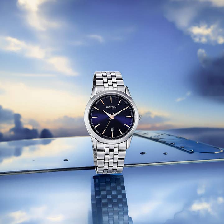 Titan Trendsetters Blue Dial Analog Stainless Steel Strap watch for Men for wholesale by Titan