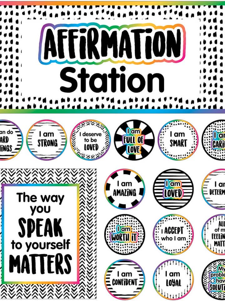 Affirmation Station Bulletin Board Set for wholesale by Carson Dellosa Education
