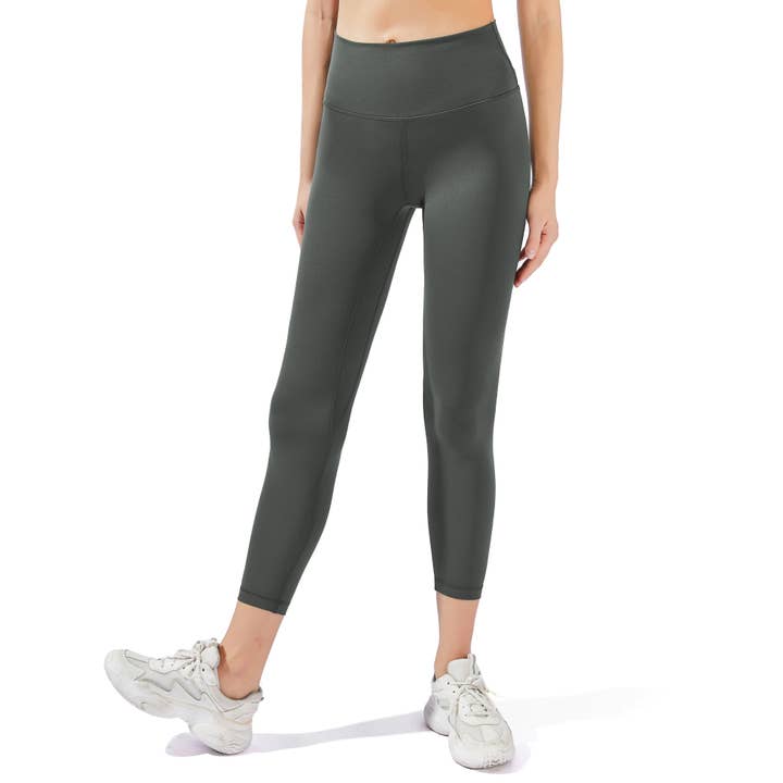 Dark Grey 7/8 YULA High Waist Yoga Leggings for wholesale by Myga