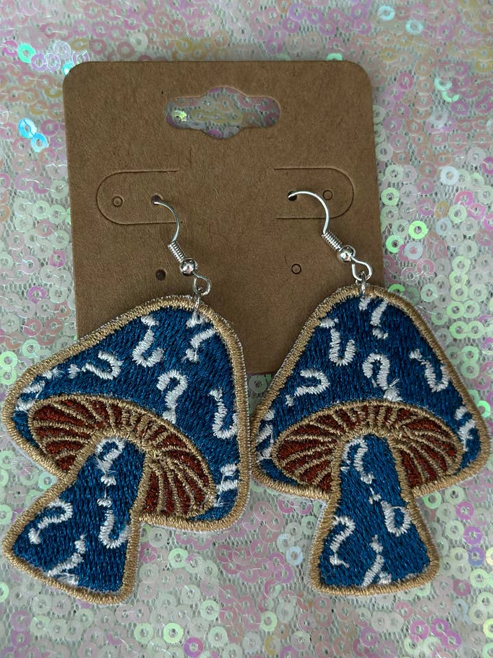 Question Mark Shroom Earrings for wholesale by SlapQueen