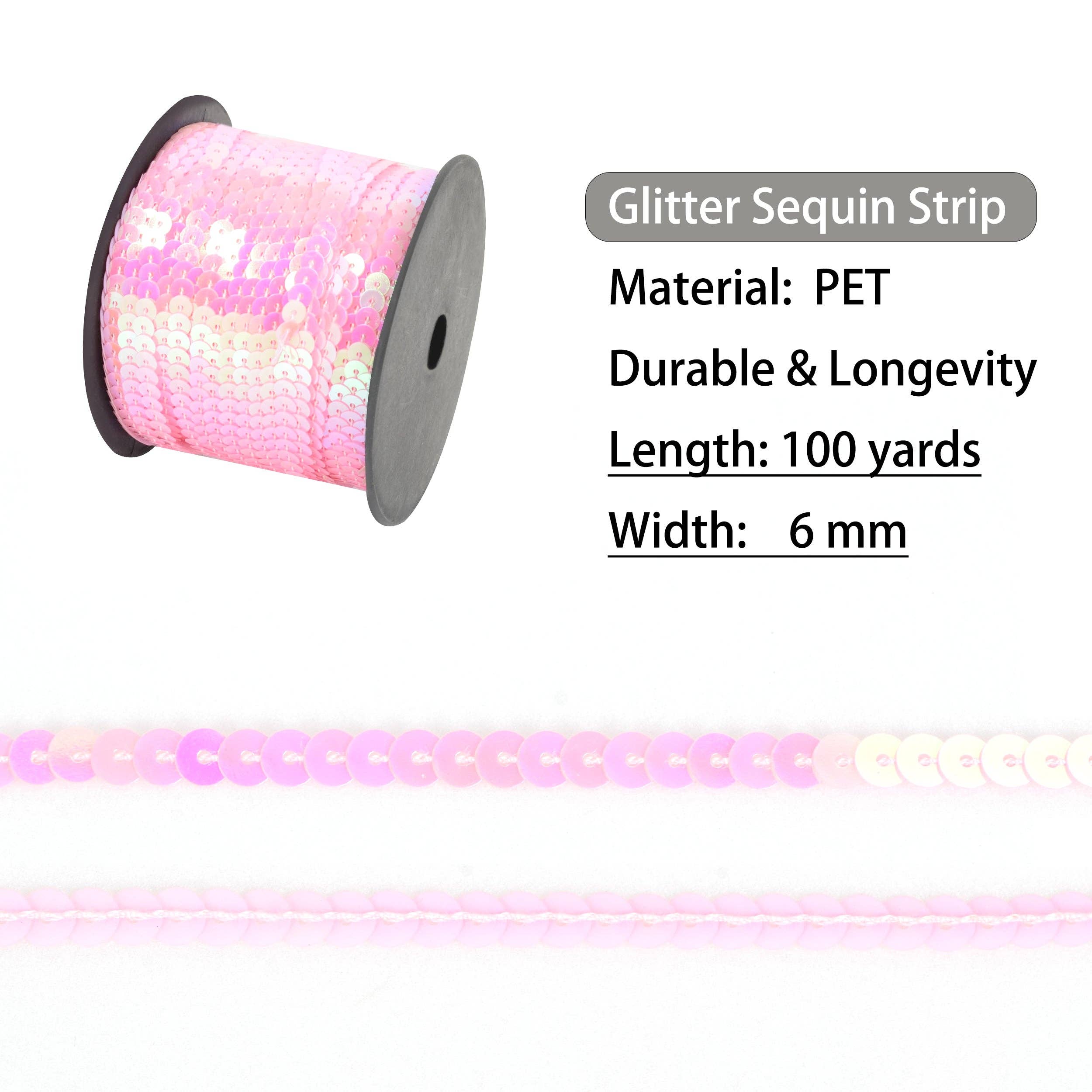 AK Brand - Venta al por mayor Material para manualidades - Tira de Lentejuelas Planas 6mm Lentejuela Metálica Adorno de Lentejuelas15