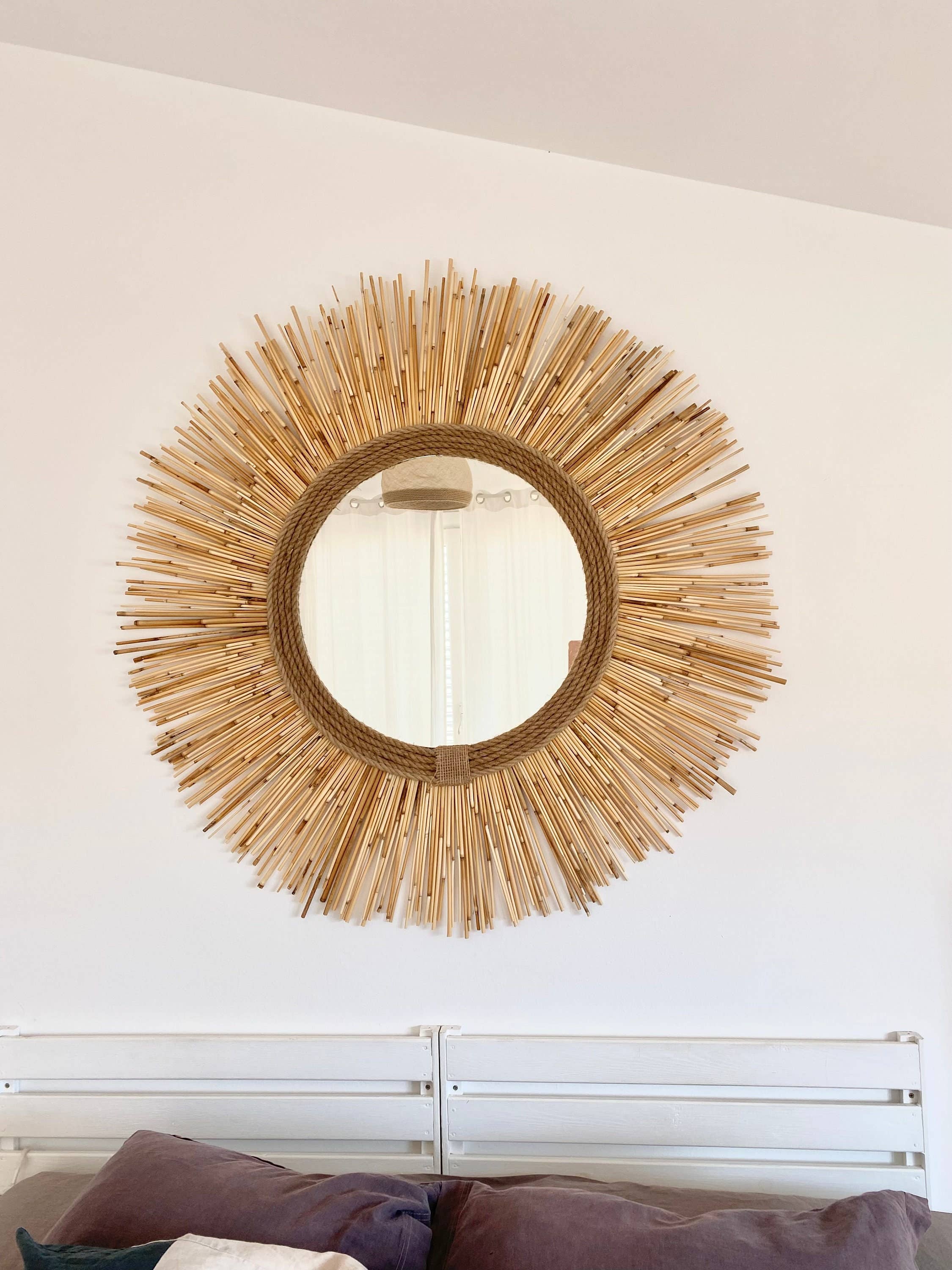 Geometrik Design - Wholesale Wall Stone - Decorative Bamboo Wall Mirror9