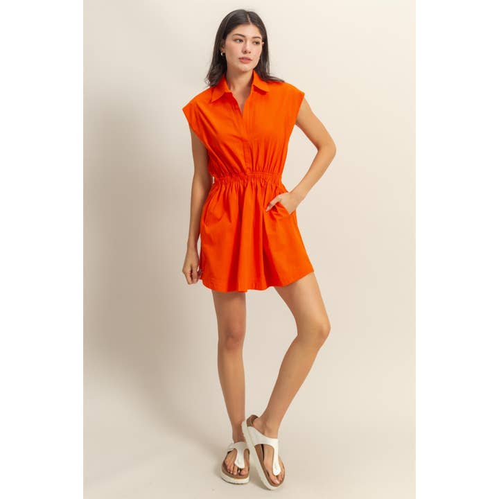 HYFVE - Wholesale Dress - Women's - DZ25C151-Flirty Collared Mini Dress