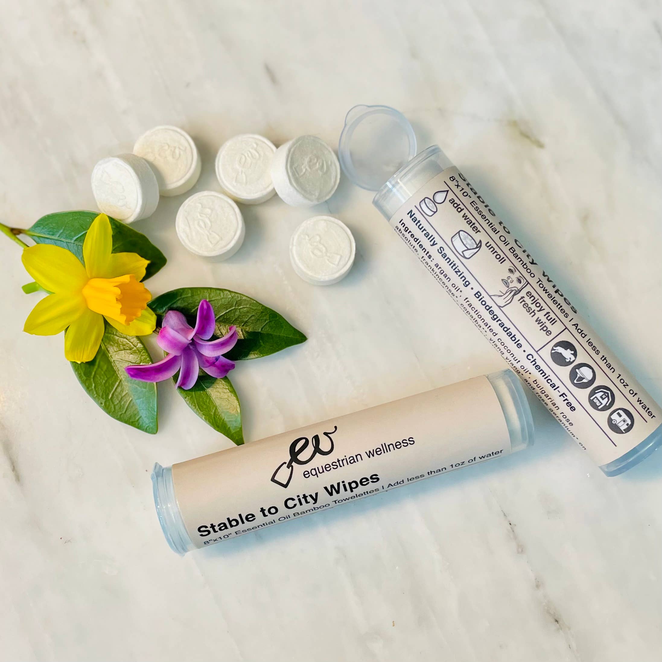 Equestrian Wellness – wholesale Face & body wipes – Stable to City - Bamboo Wipes (10 count)1